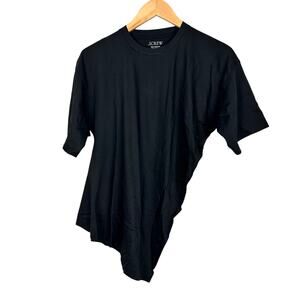 J.CREW Black Twisted Tee 100% Peruvian Pima Cotton Medium Casual Closet Staple